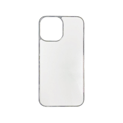 Чехол под сублимацию для iPhone 12, силикон + алюм. пластина., Прозрачный