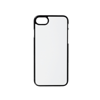 Чехол под сублимацию для iPhone 7/8, пластик + алюм. пластина., Чёрный