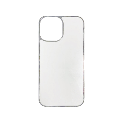Чехол под сублимацию для iPhone 12, силикон + алюм. пластина., Белый