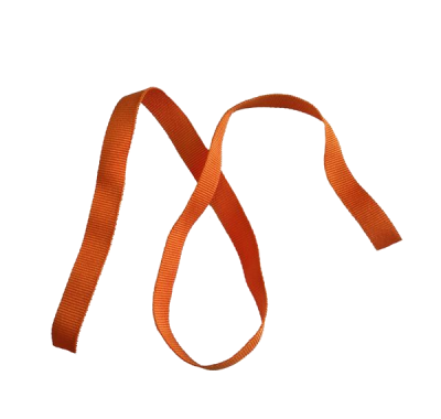 Лента репсовая, ширина 10 мм, длина 1 м, оранжевая