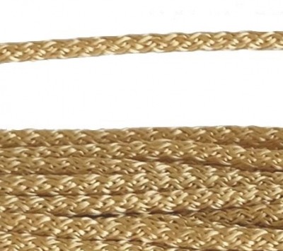 Шнур с наконечниками "крючок-прозрачный" для пакетов, Золото,№44, 6 мм, 100 шт