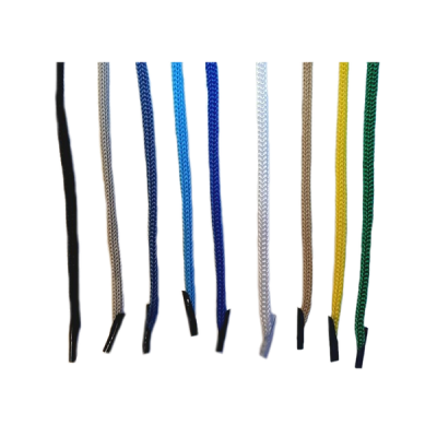 Шнур с наконечниками для пакетов, 5 мм, Белый, L - 33 см.; крючок чёрный; 100 шт