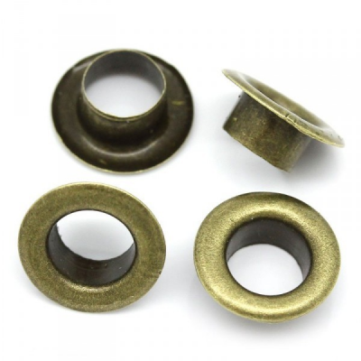 Люверсы для пассатижей бронза антик d 4 мм, 100 шт.