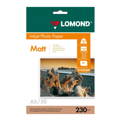 Фотобумага Lomond Matt А5 230 г/м 50 л (0102069)