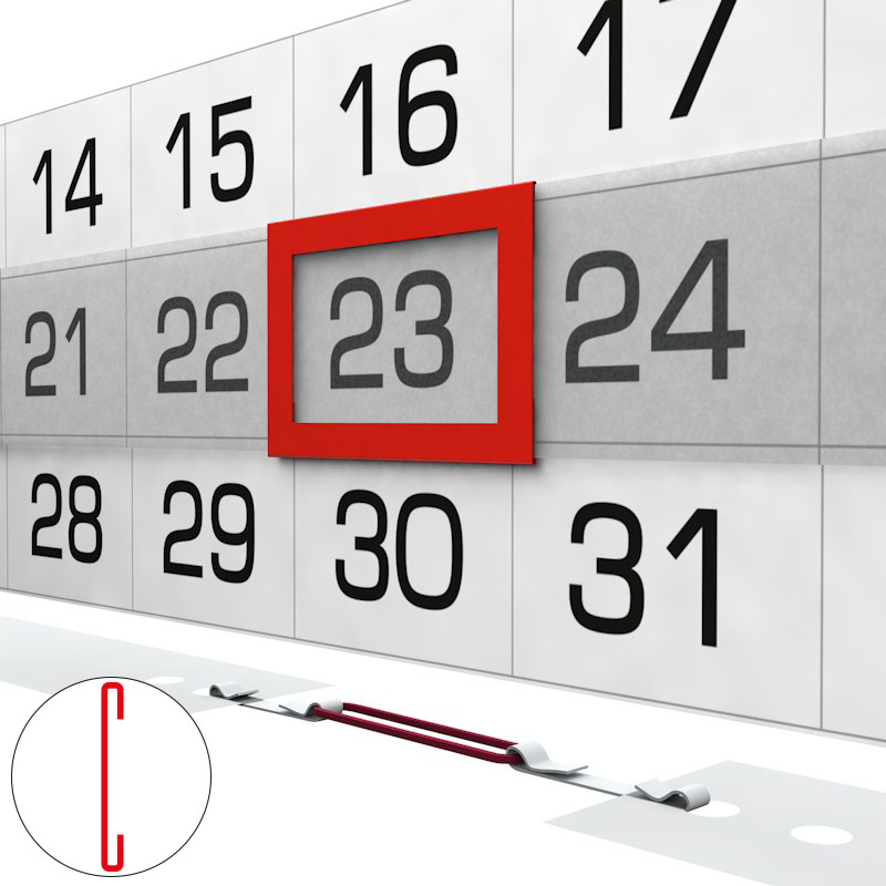 Курсоры для календарей, 1 размер, 29-33 см., красные