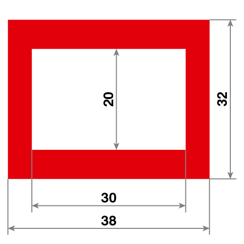 Курсоры для календарей, 2 размер,  34-38 см., красные