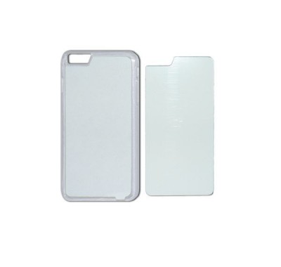 Чехол под сублимацию для iPhone 6 plus, пластик+ алюм. пластина, Белый