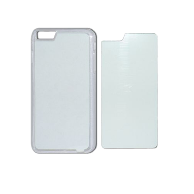 Чехол под сублимацию для iPhone 6 plus, пластик+ алюм. пластина, Белый