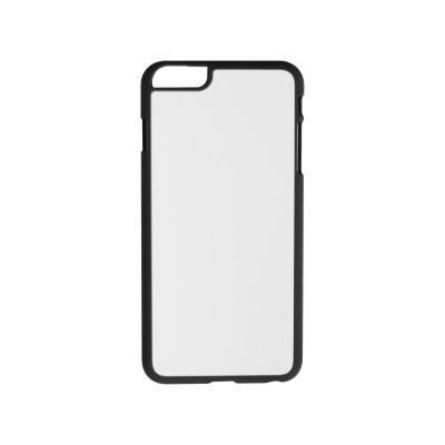 Чехол под сублимацию для iPhone 6 plus, силикон+ алюм. пластина, Чёрный