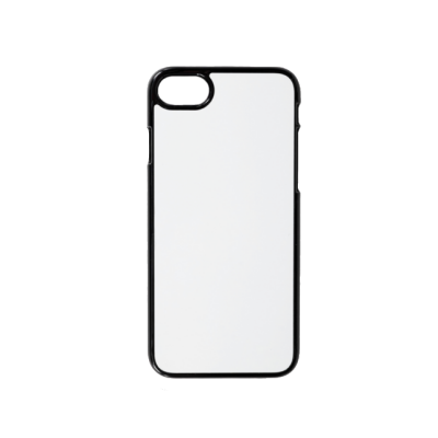 Чехол под сублимацию для iPhone 7/8, пластик + алюм. пластина., Чёрный