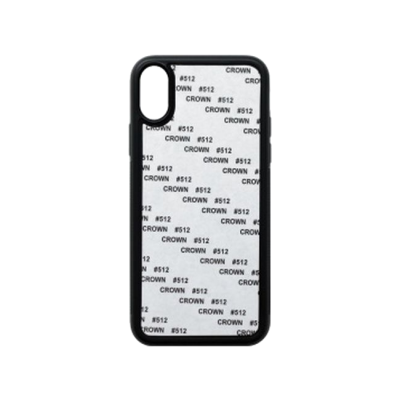Чехол под сублимацию для iPhone Х, пластик + алюм. пластина., Чёрный