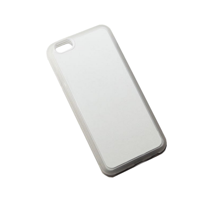 Чехол под сублимацию для iPhone 6, силикон + алюм. пластина., Белый