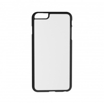 Чехол под сублимацию для iPhone 6, силикон + алюм. пластина., Премиум Чёрный