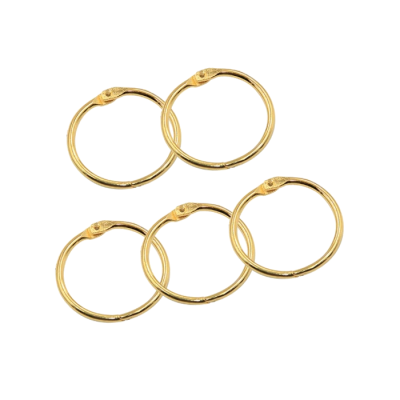 Кольца разъемные, золото 25 мм