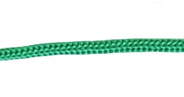 Шнур с наконечниками "крючок-прозрачный" для пакетов, Зелёный, 4 мм, 100 шт