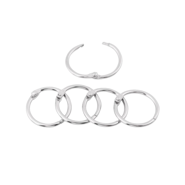 Кольца разъемные, никелированные 25 мм