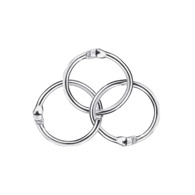 Кольца разъемные, никелированные 25 мм