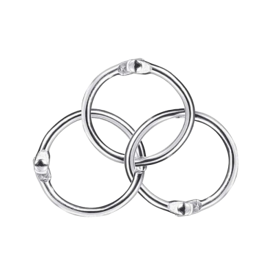 Кольца разъемные, никелированные 35 мм