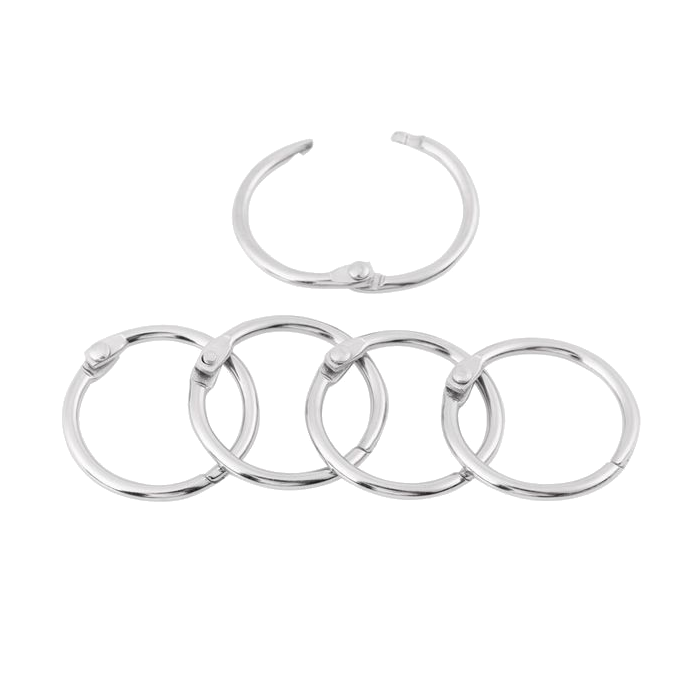 Кольца разъемные, никелированные 38 мм