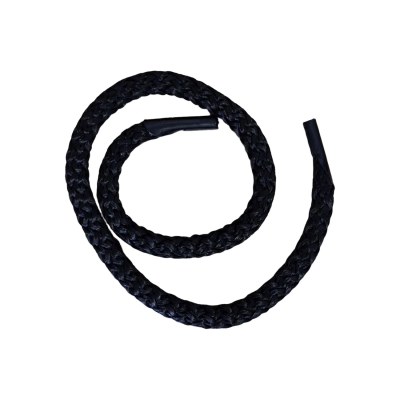 Шнур с наконечниками "крючок-чёрный" для пакетов, Чёрный, 6 мм, 100 шт