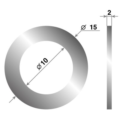 Курсор Магнит неодимовый кольцо 15х10х2 мм (внутр. окошко 10мм).