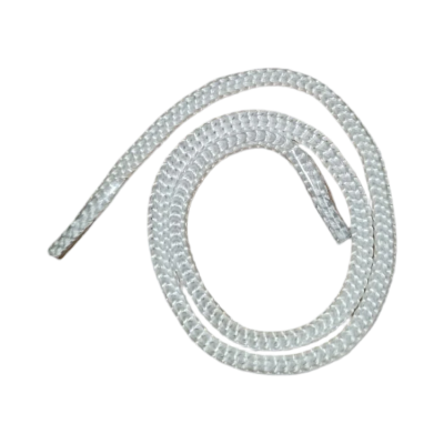 Шнур с наконечниками для пакетов, 5 мм, Белый, L - 35 см.; крючок прозрачный; 100 шт